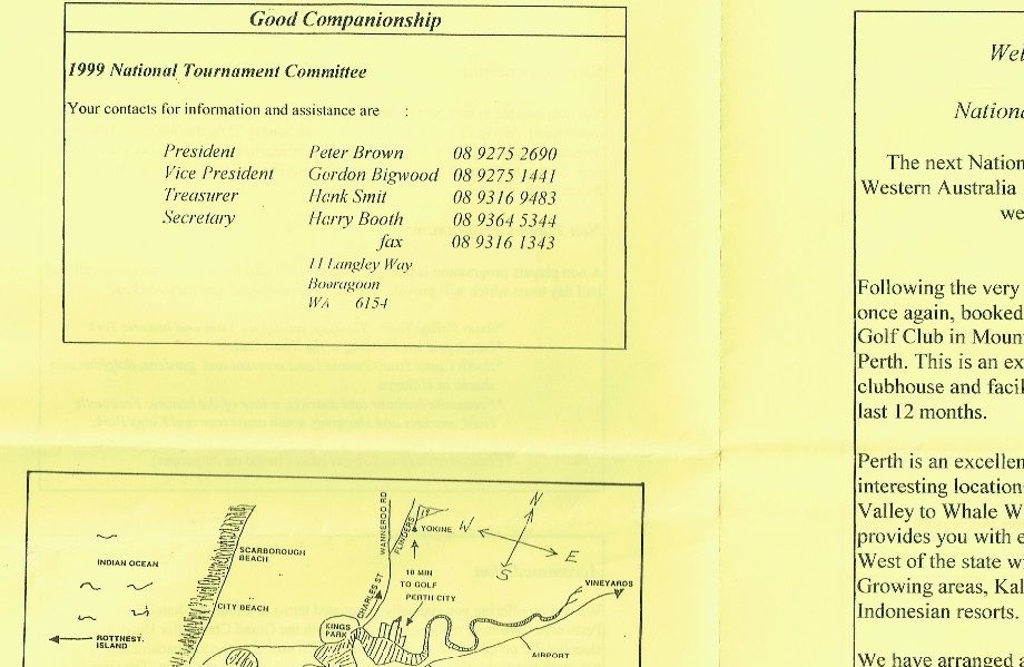 1999 WEST AUSTRALIA NEWSLETTER- PAGES 1 & 4