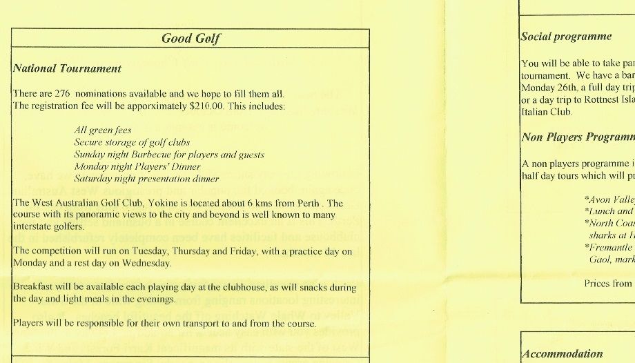 1999 WEST AUSTRALIA NEWSLETTER-PAGES 2 & 3