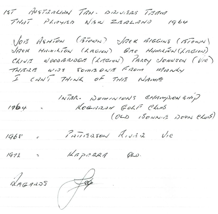 HISTORY NSW TAXI GOLF ASSOCIATION PAGE 2